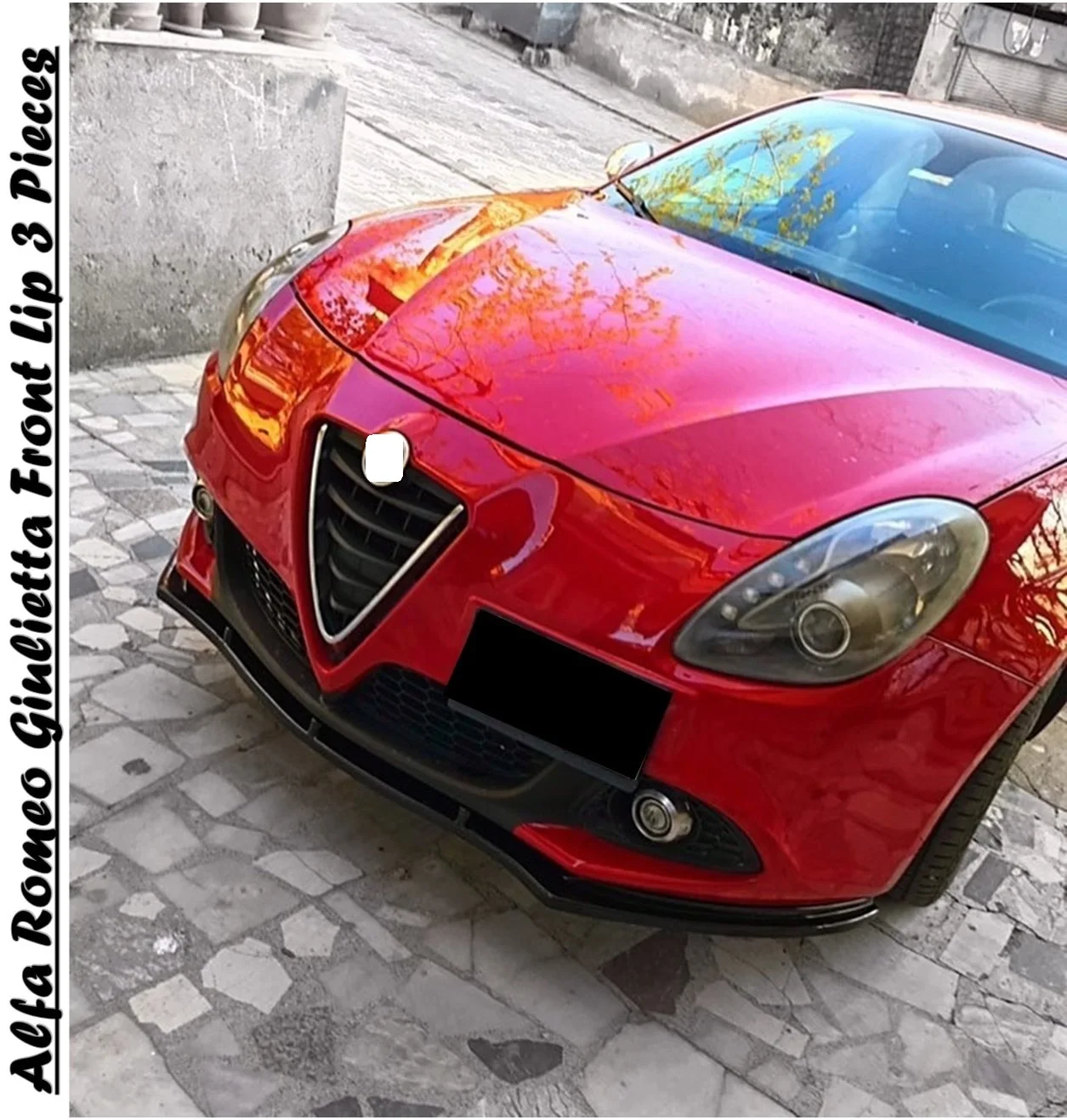 For Alfa Romeo Giulietta Front Bumper Attachment Spilitter Universal Front Lip Car Styling Auto Accessory 3 Pcs Body Kit