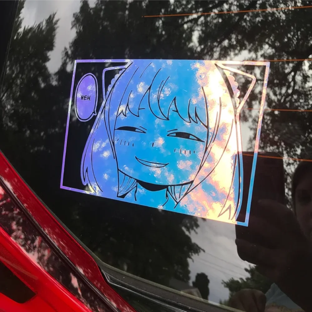 Pegatina divertida de Anime para coche, calcomanías japonesas Anya JMD para ventana, puerta, parachoques, portátil, accesorios de decoraciones de