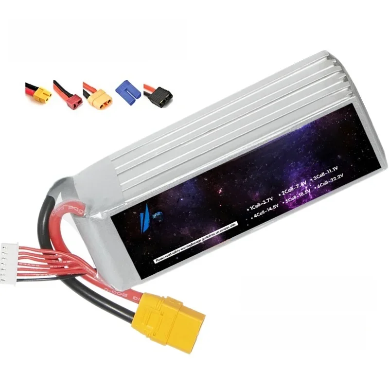 Teranty 6s 5200mah Lipo Batterie 22,2 v 60c Softcase mit ec5 xt60 t xt90 Stecker für Tank RC Auto Zug Buggy Boot RC Modelle Teile