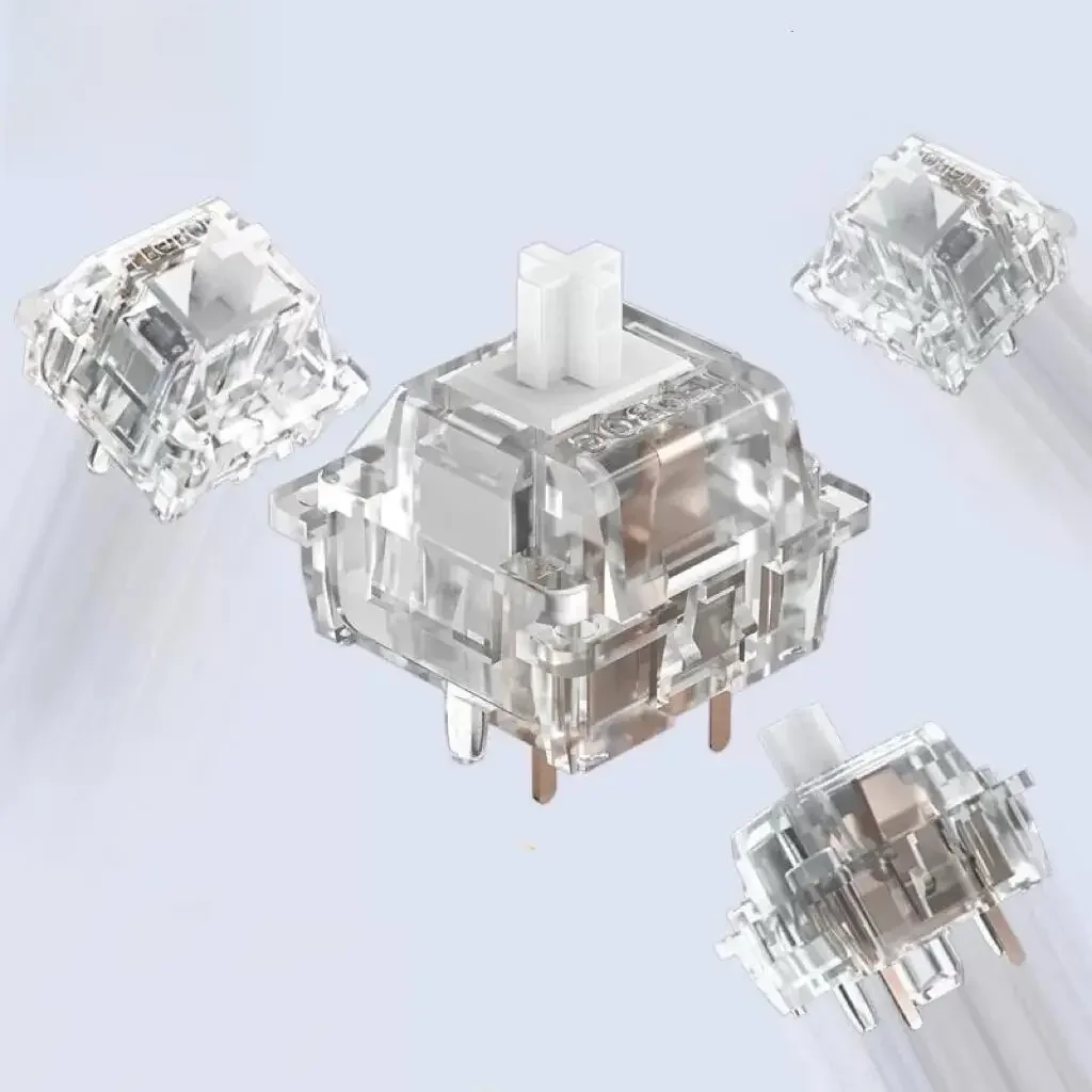 LEOBOG ICE Clear Switch 30g 5 Pins Tactile Small Pressure Mechanical Keyboard Switches Hot Swap Factory lubrication Myasthenia