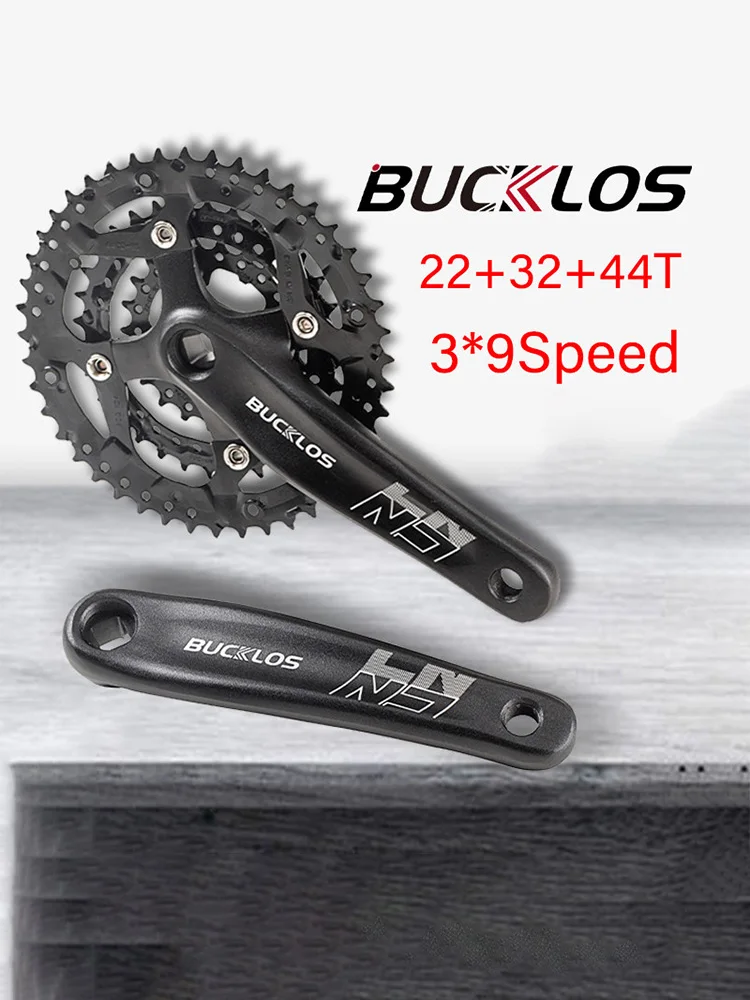 AliExpress BUCKLOS 104/64BCD MTB Crank Aluminum Alloy 170mm Bicycle Crankset 3*9S 3*10S 22/24/26/32/38/42/44T Bike Chainring