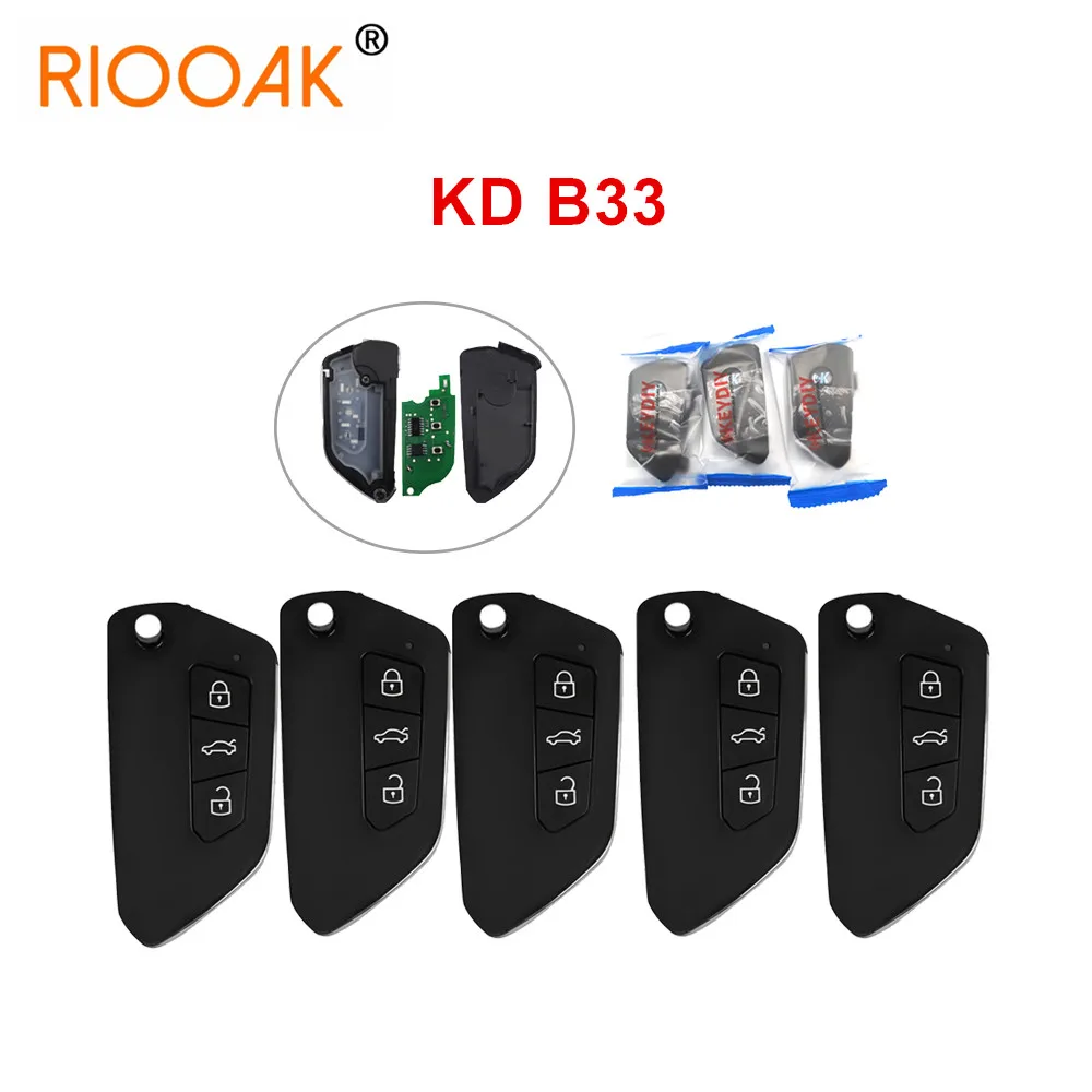 5pcs 3 Button KEYDIY KD B33 B series Universial Remote Car Key For KD900/KD-X2/ URG200/KD MINI