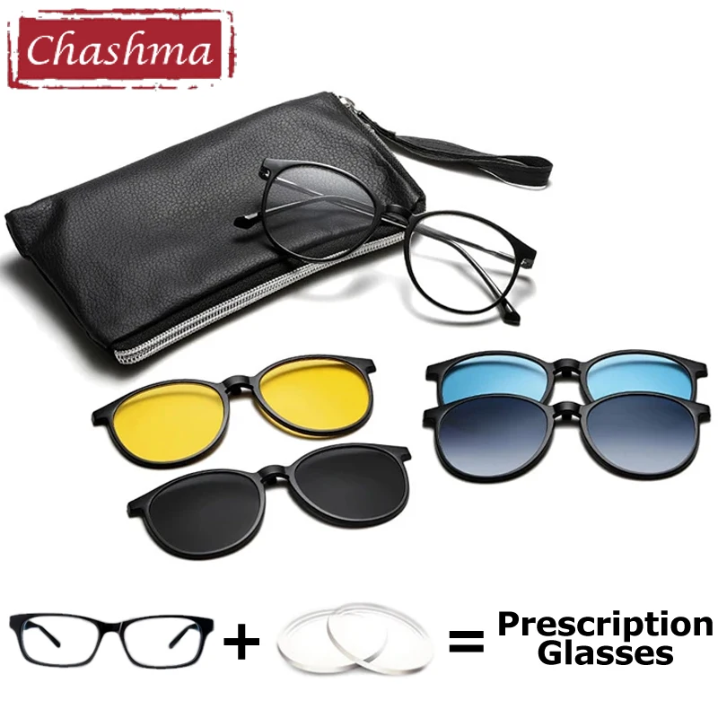 

Chashma Prescription Glasses Optical Clips on Polarized Magnetic Men Eyeglasses Frames Women Driving Recipe Lenses Spectacles