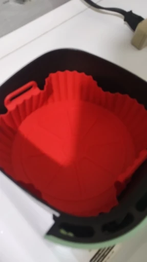 Air Fryer Silicone Liners Air Fryer Silicone Pot Reusable Silicone Air Fryer Liners Food Safe Non Stick Air Fryer Basket Accesso photo review