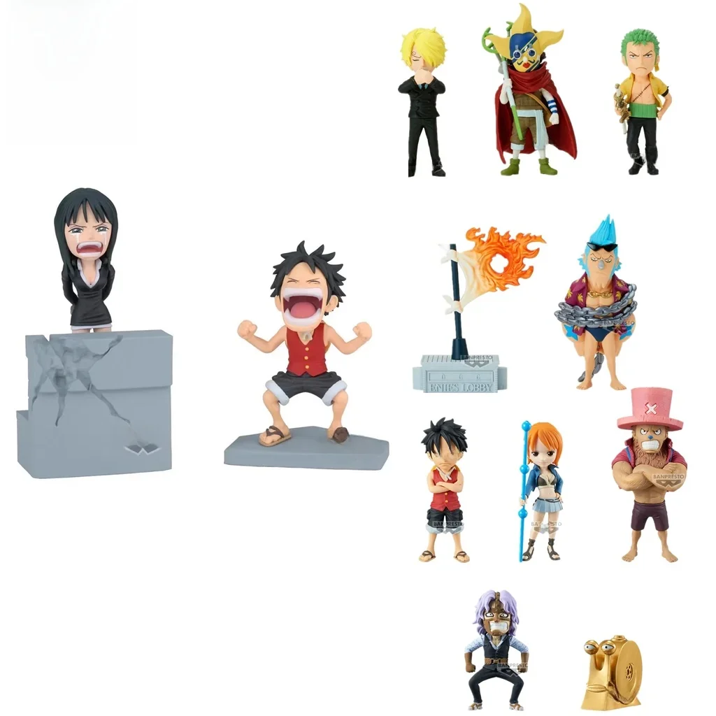 Original BANPRSETO WCF une pièce Luffy Zoro Sanji Nami Enies hall histoire jouets Anime Figure PVC modèle Collection Kwaii Q Ver.