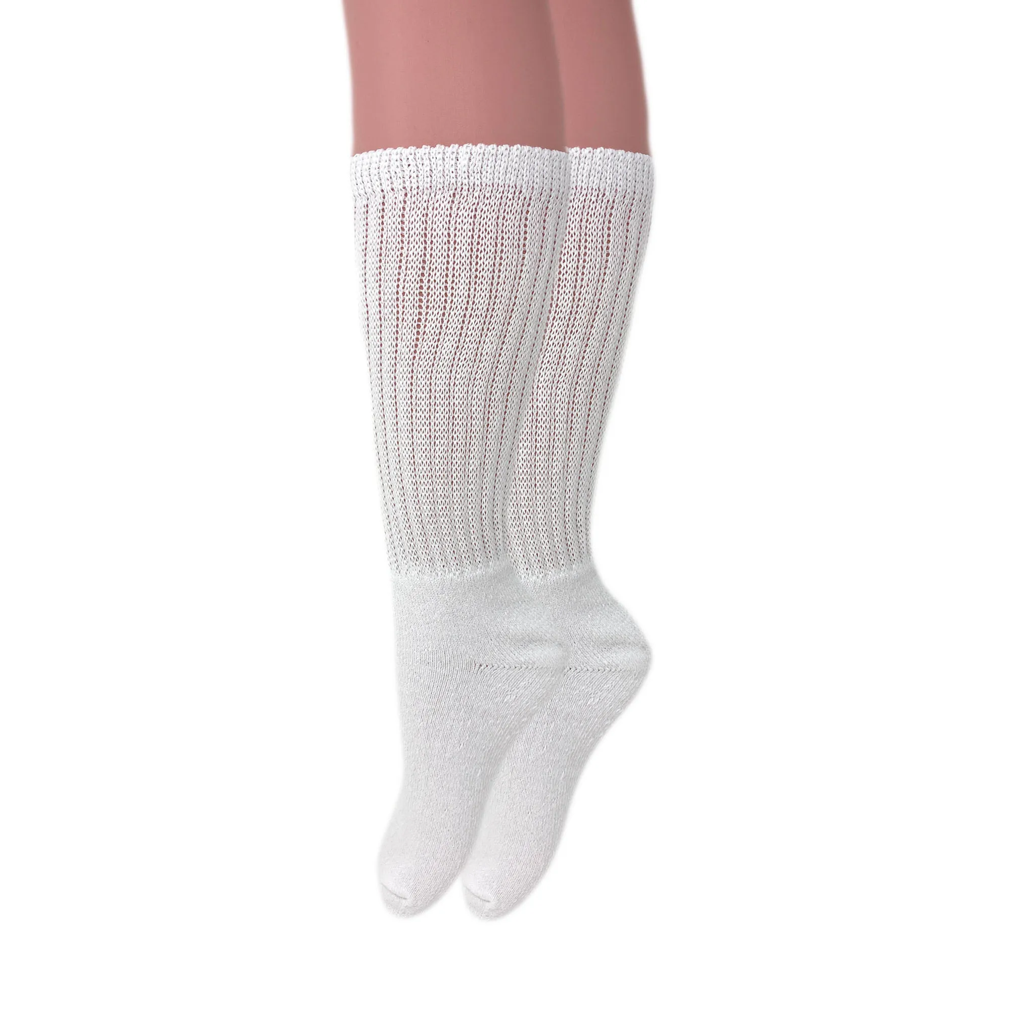 Long Cotton Crew Mid Calf Socks for Women 3 Pairs Shoe Size 5 to 10