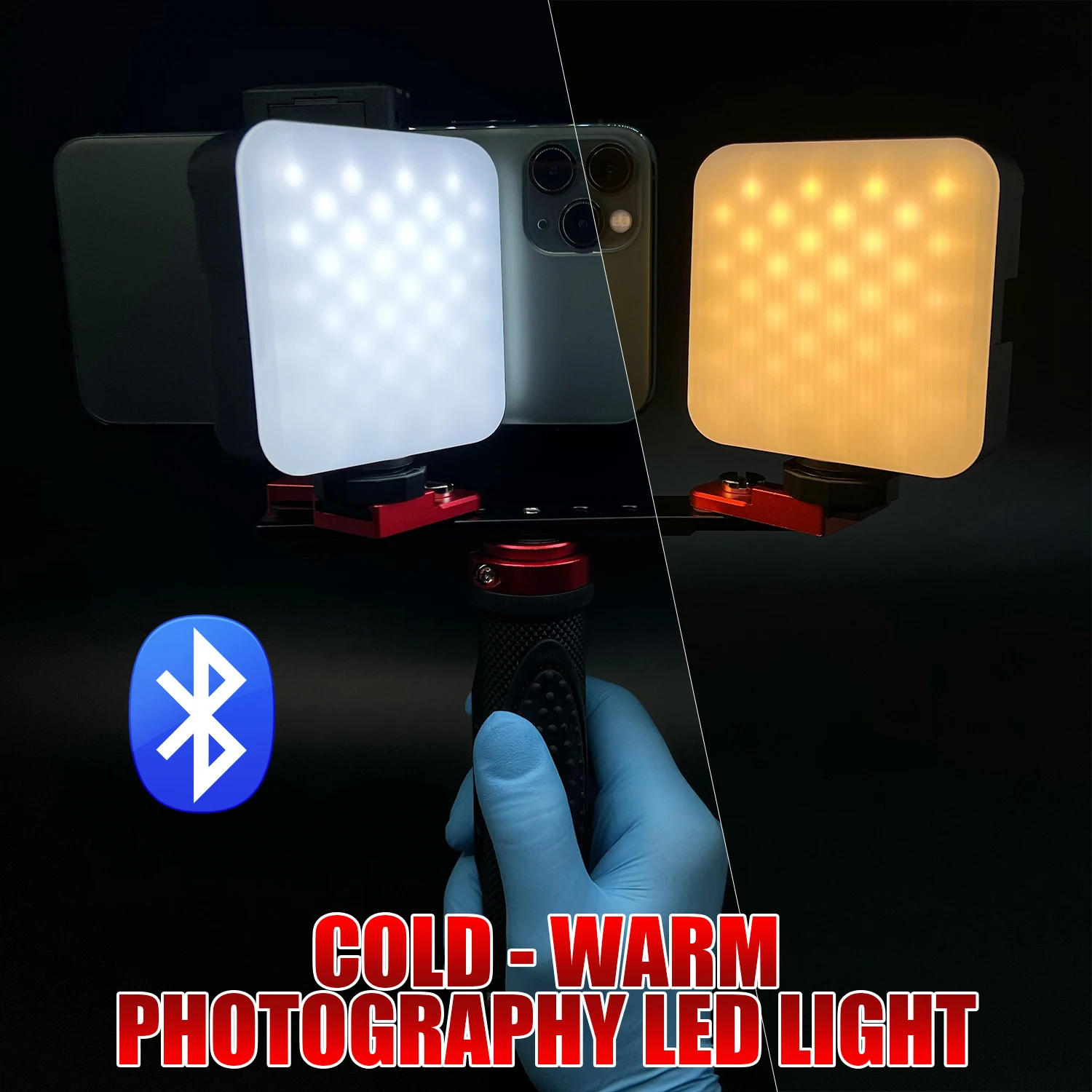 Photography LED Light for Dentist. Dental Photography. Bluetooth Macro Photography Equipment. Color and Brightness Adjustment