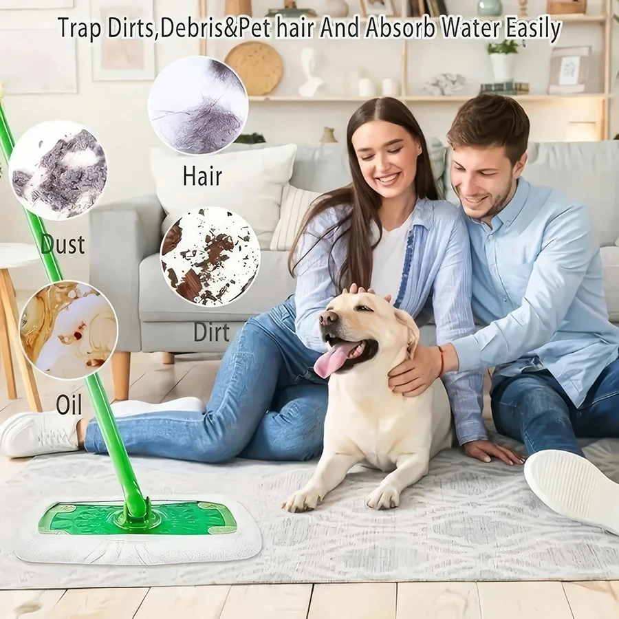 

Набор из 16 предметов, сменные насадки для бытовых швабр, хорошая впитываемость воды, легко чистятся, подходят для гостиных, спален.