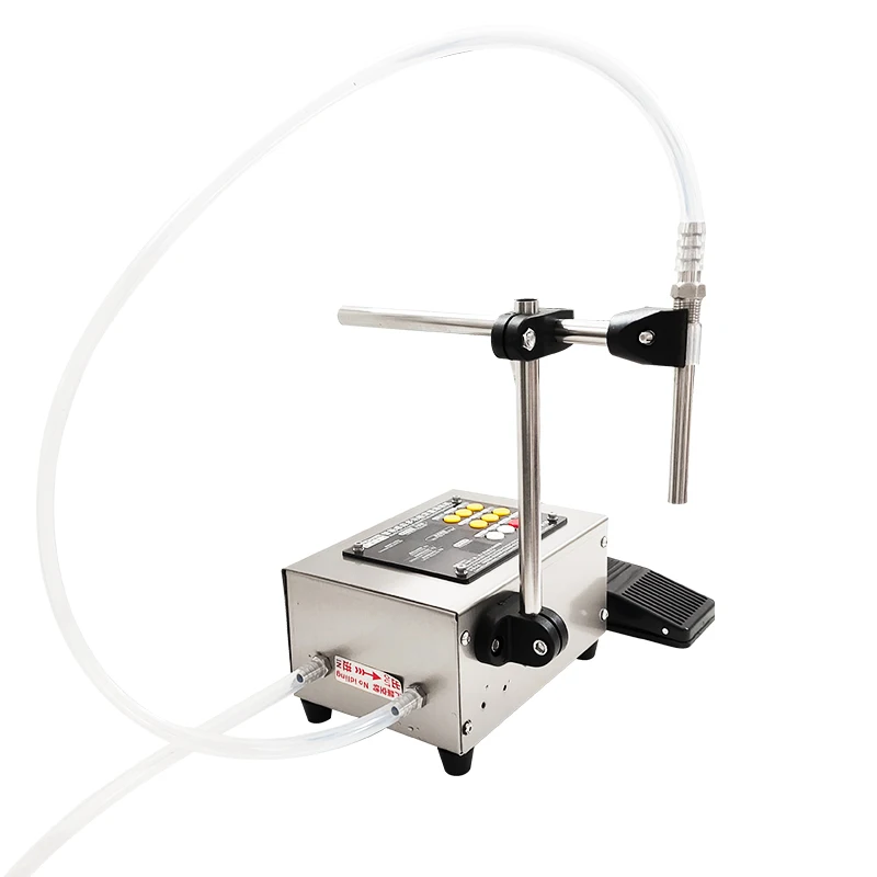 Machine de remplissage de liquide CNC multifonctionnelle à tête unique, pompe à membrane à pédale, compatible avec la bande transporteuse pour le vin et l'essence, nouveau