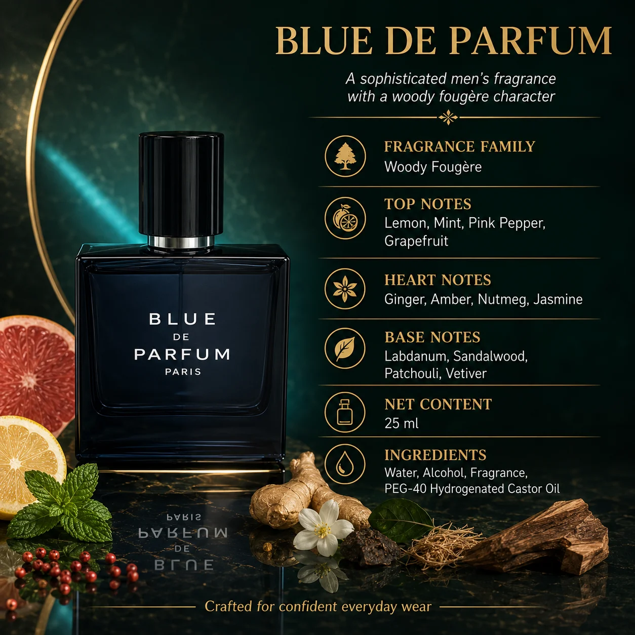 Men’s Perfume Set 4-Piece, 25  - The Collection Perfume Fragrance review and price