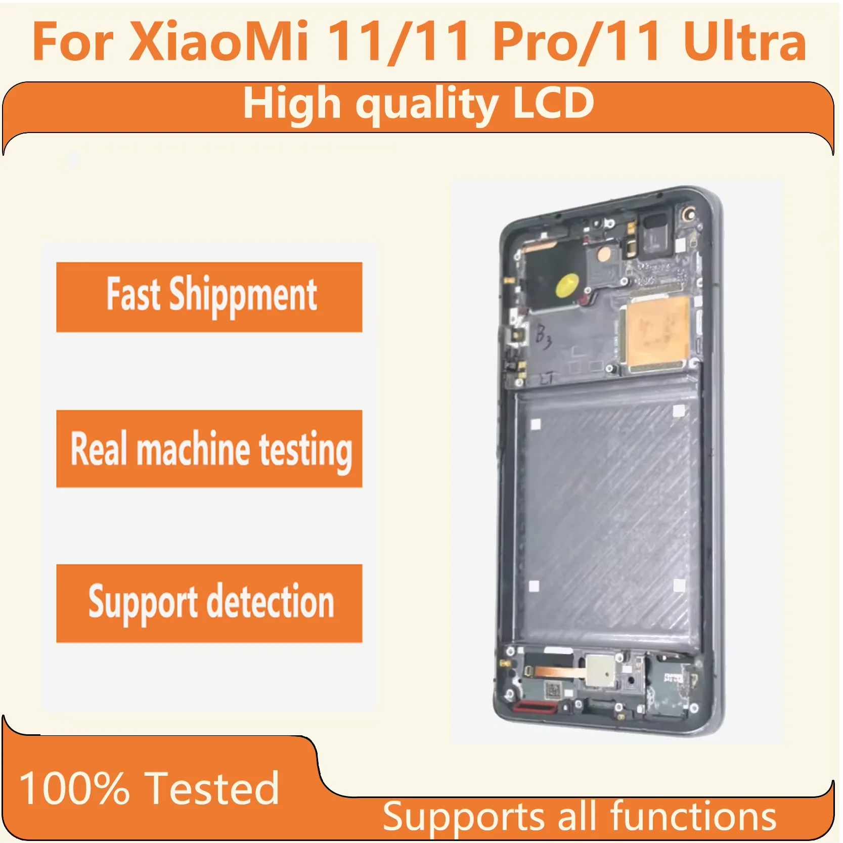 الأصلي Xiaomi 11/11 Pro/11 Ultra M2102k1g/M2102k1c 6.81 بوصة 120 هرتز بصمة AMOLED LCD تعمل باللمس استبدال #1
