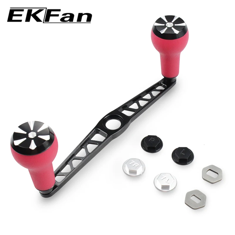 Ekfan Series Fishing 140MM Alloy Alluminum Handle TPE Material Knob For SHI & DAI Baitcasting Reel Tackle Accessory