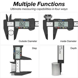 150 มม.100 มม.ดิจิตอล Caliper คาร์บอนไฟเบอร์ Vernier Caliper Gauge ไมโครมิเตอร์วัดเครื่องมือไม้บรรทัดดิจิตอล