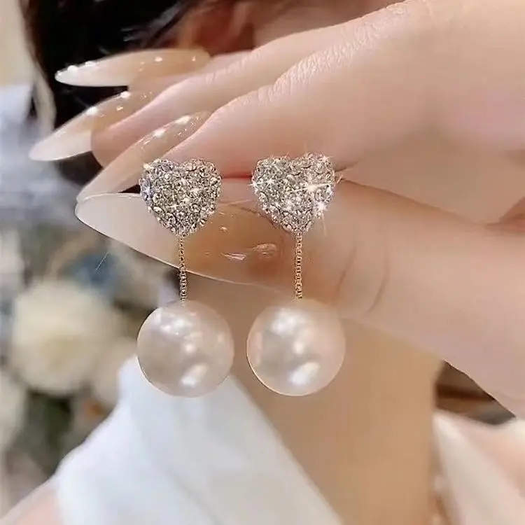 Women's Pink Tulip Flower Pearl Stud Earrings, Exquisite Gift