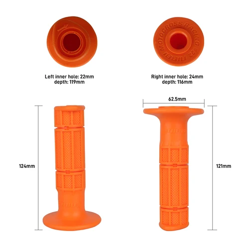 Imagen 2 del producto NIBBI-empuñaduras de mano para motocicleta de 7/8 "", manillar Universal de 22mm y 24mm, empuñadura de goma para Motocross