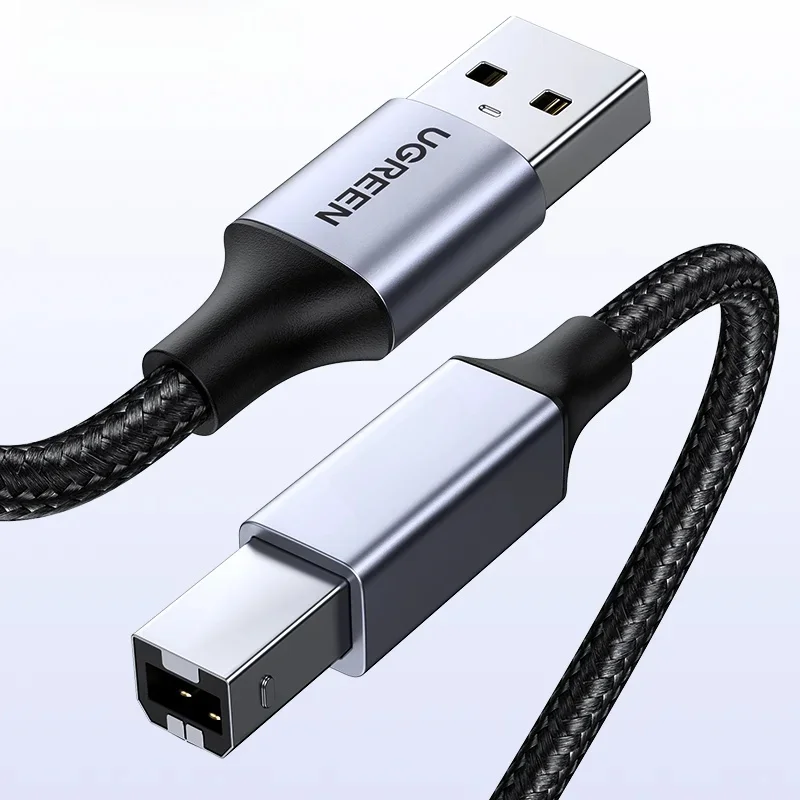 UGREEN USB Printer Cable USB 2.0 Type A Male to Type B Male Printer Scanner Cable Cord High Speed for Brother HP Canon Lexmar