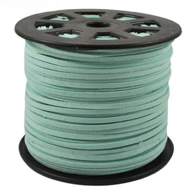 40 kolorów 100 jardów/rolka 27mm x 1,5mm sznurek ze sztucznego zamszu nici/drut do bransoletki diy komponenty do biżuterii akcesoria do sznurka — zdjęcie 2