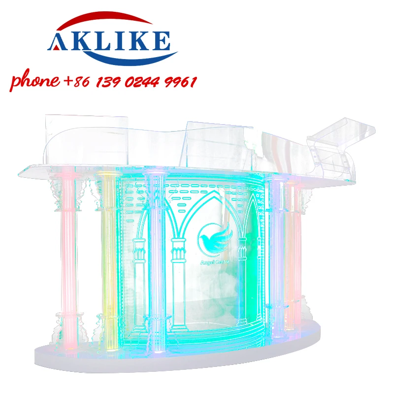 Bible Reading Podium Conspicuous Speech Pulpit With Led Lamp Concert Lectern Wedding Hall Pulpit Church Lectern Free Shipping