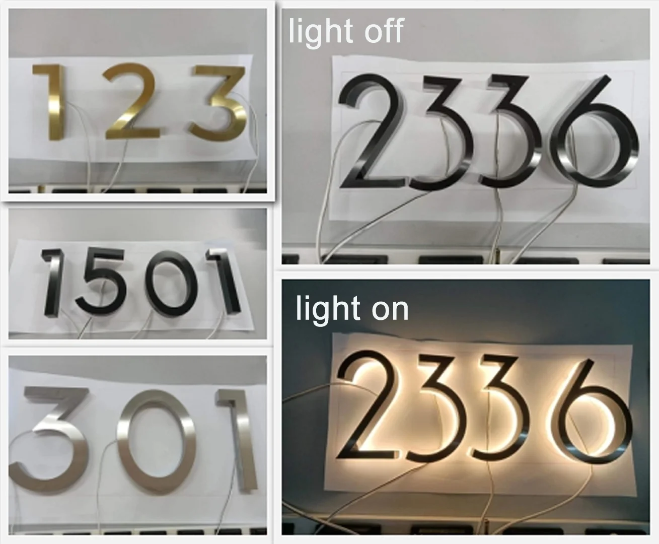 

Outdoor LED House Number Lighting Letters Backlit Logo Sign Custom Led Signage Decorative Letters Illuminated Advertising Signs