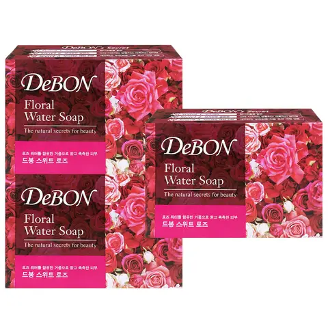 드봉 스위트 로즈 100g x 3개, 촉촉 목욕 비누
