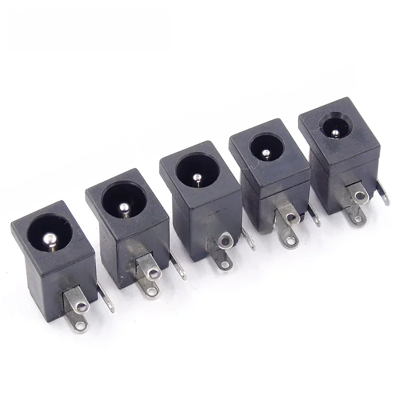10PCS Vente Chaude DC-005 DC Jack Prise Connecteur DC005 5.5x2.5mm 5.5x2.1mm 5.5x1.7mm 4.0 4.8x1.7mm 3.5x1.35mm Plug-in 3Pin