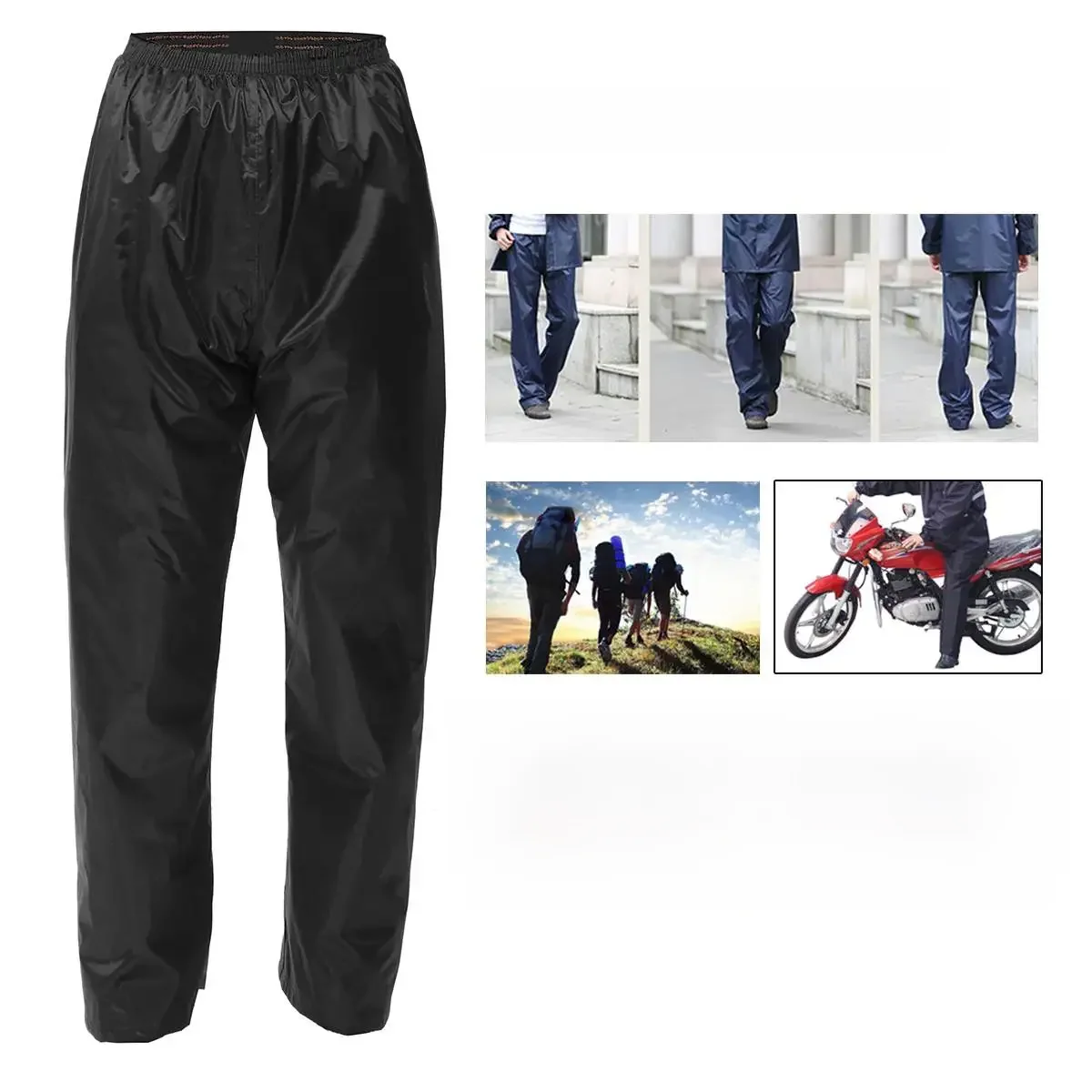 Spodnie wodoodporne Outdoor Wygodne, miękkie, oddychające, wytrzymałe, przeciwdeszczowe spodnie dla mężczyzn i kobiet, jazda na rowerze, motocykl, kemping — zdjęcie 2