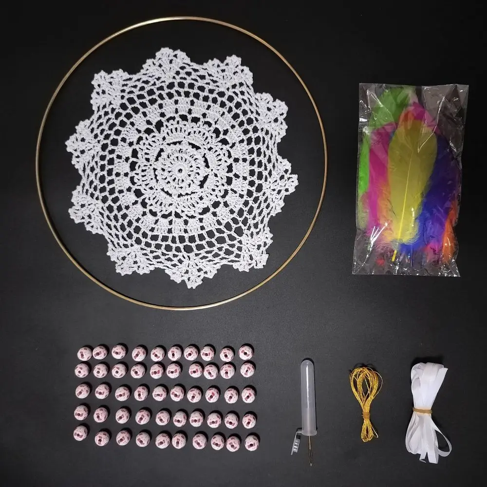 

Family Project Big Size Dreamcatcher Making Supplies Kit DIY Home School Arts Crafts Accessories Make Your Own Dream Catcher Kit