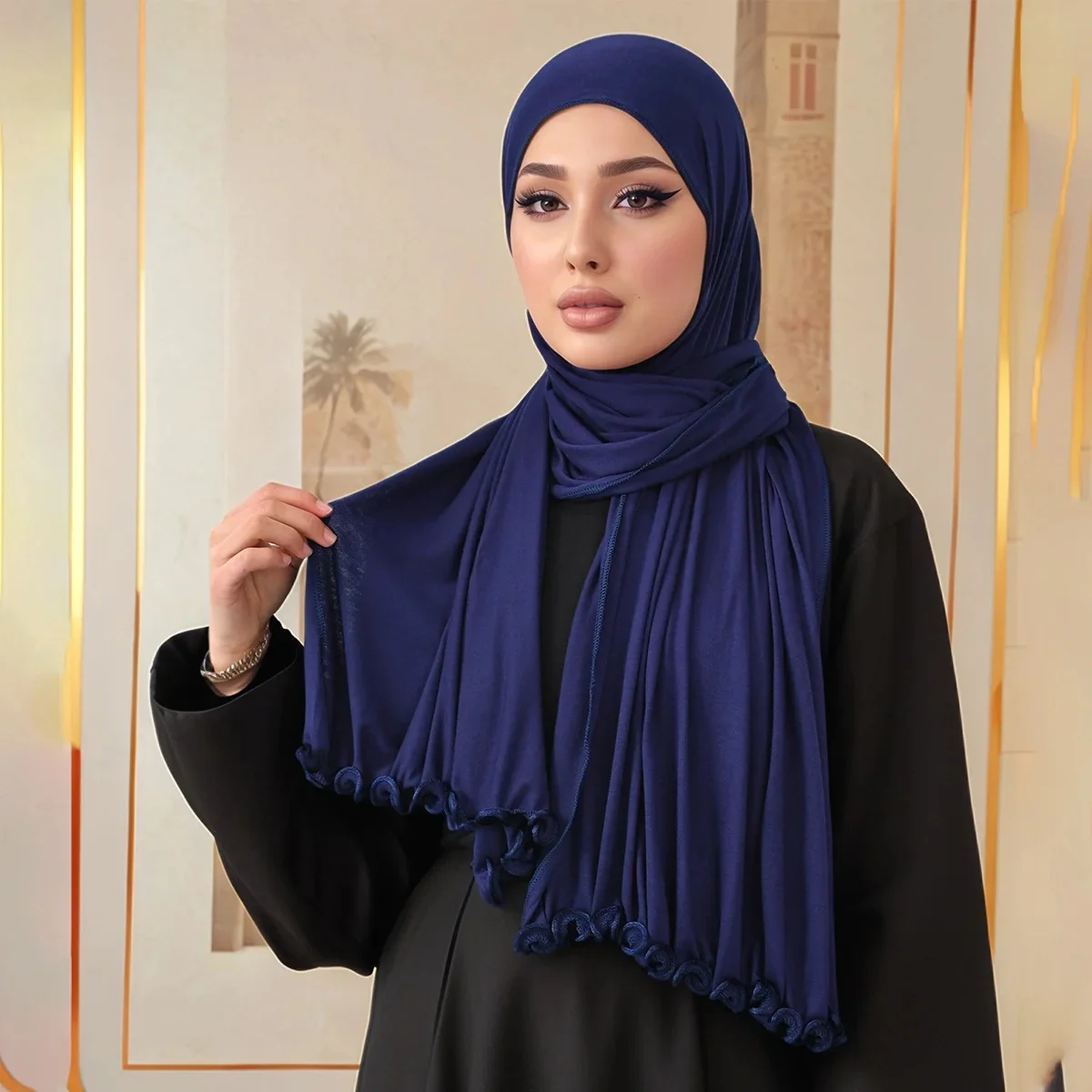 Modal Cotton Jersey Hijab Scarf For Women Stretch Shawl Plain Muslim Headband Fashion Solid Color Long Muffler 170*60cm