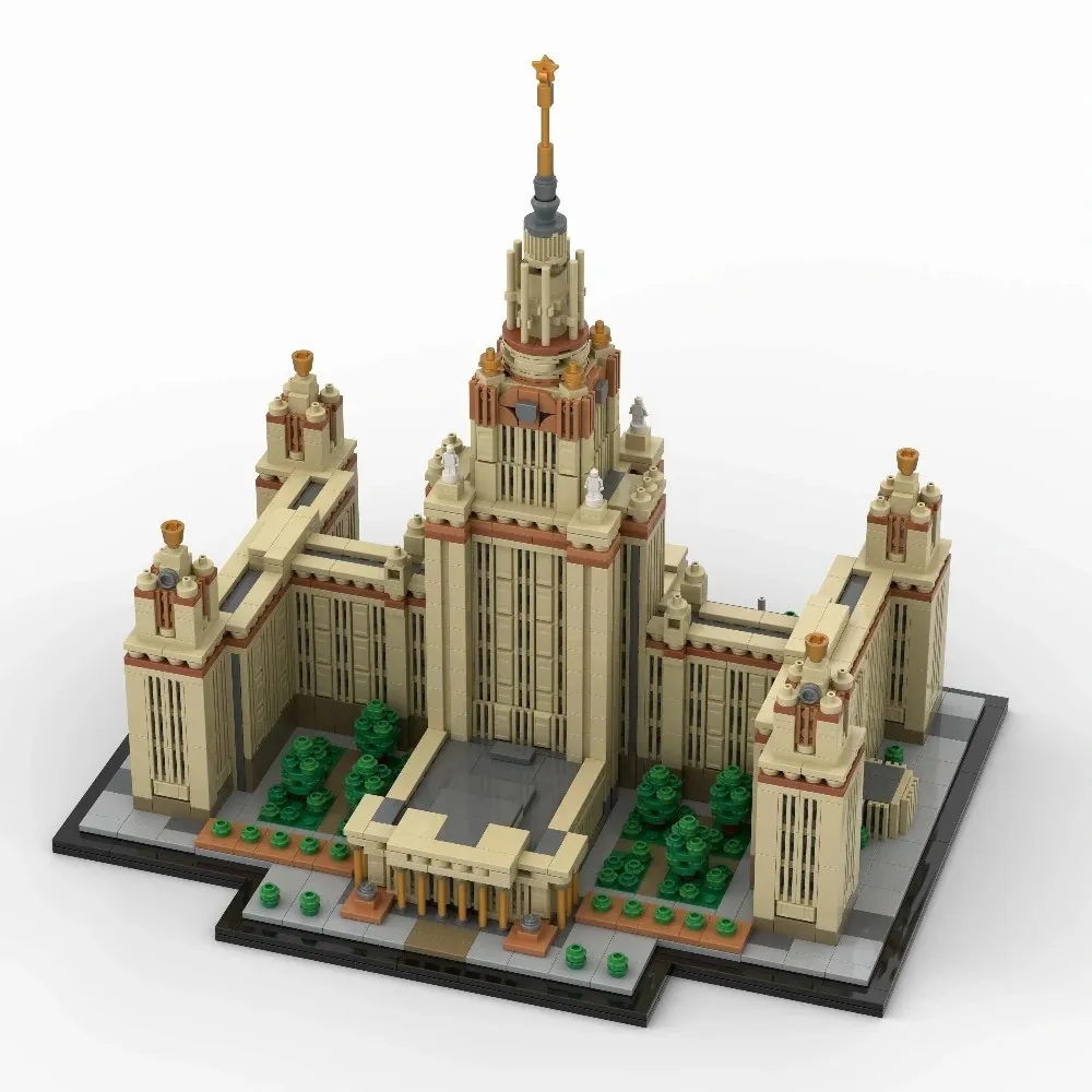  2947 قطعة مجموعة مباني منزل الجامعة الوطنية موسكو مدينة العمارة وحدات بنة التجمع أطقم منمذجة ، هدية الكبار #1