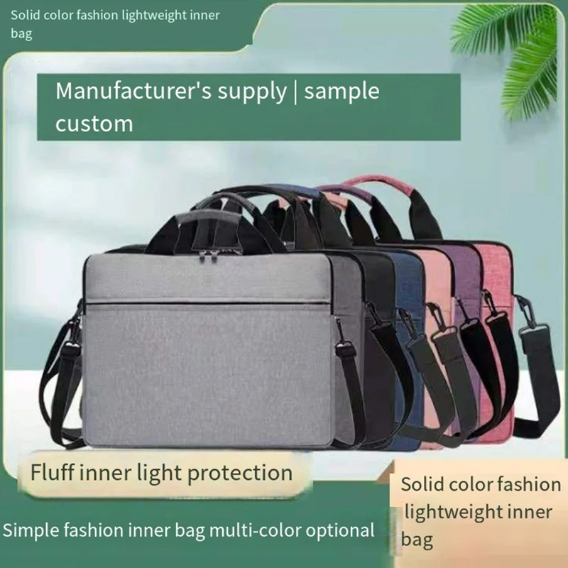 Laptop Bag  2024 13.3 14.1 15.6 17 Inch Office Notebook Sleeve Case Travel Computer Handbag Elegant Fashion Luxury