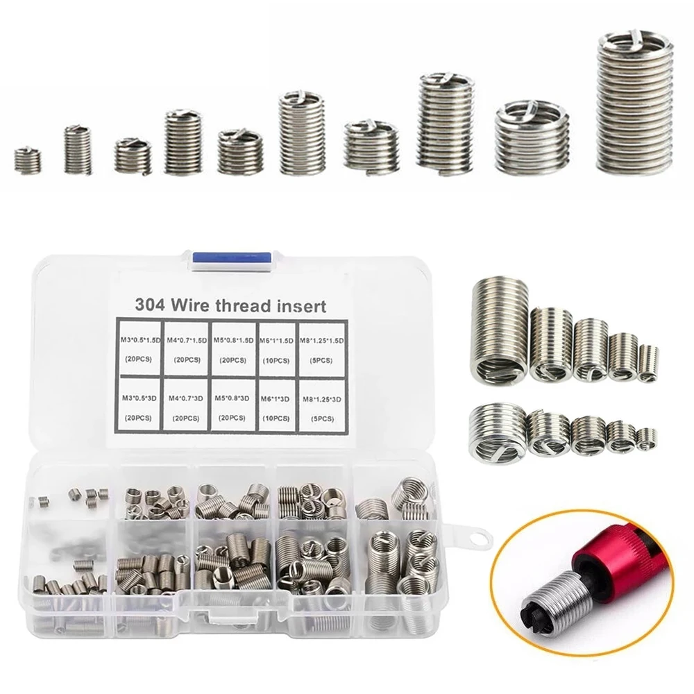 150pcs Rivnuts Stainless Steel Knurled Head Threaded Rivet Nuts M3 M4 M5 M6 M8