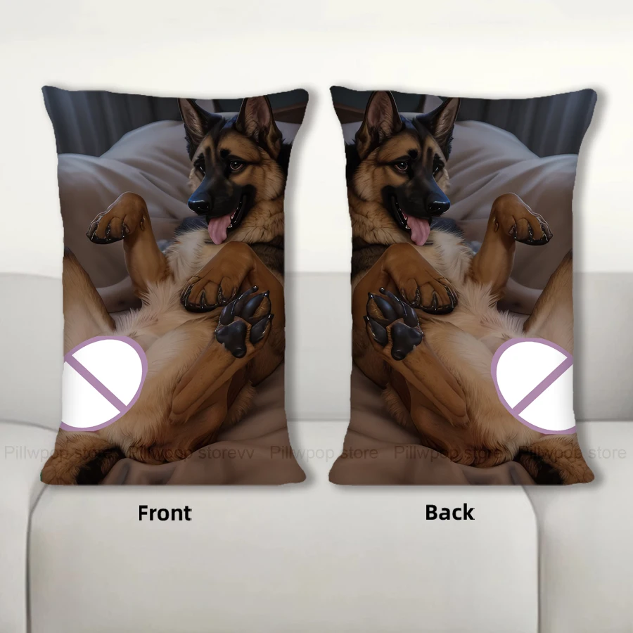 

Dakimakura Anime Cute dog girl Furry Sofa Cushion Body Pillow Cover Double Side Print Bedding Throw Pillow Case Home