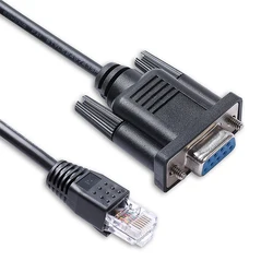 9Pin D-Sub DB9 Female RS232 Serial to RJ45 8P8C Communication Cable for MPP Solar Inverter PC Communication