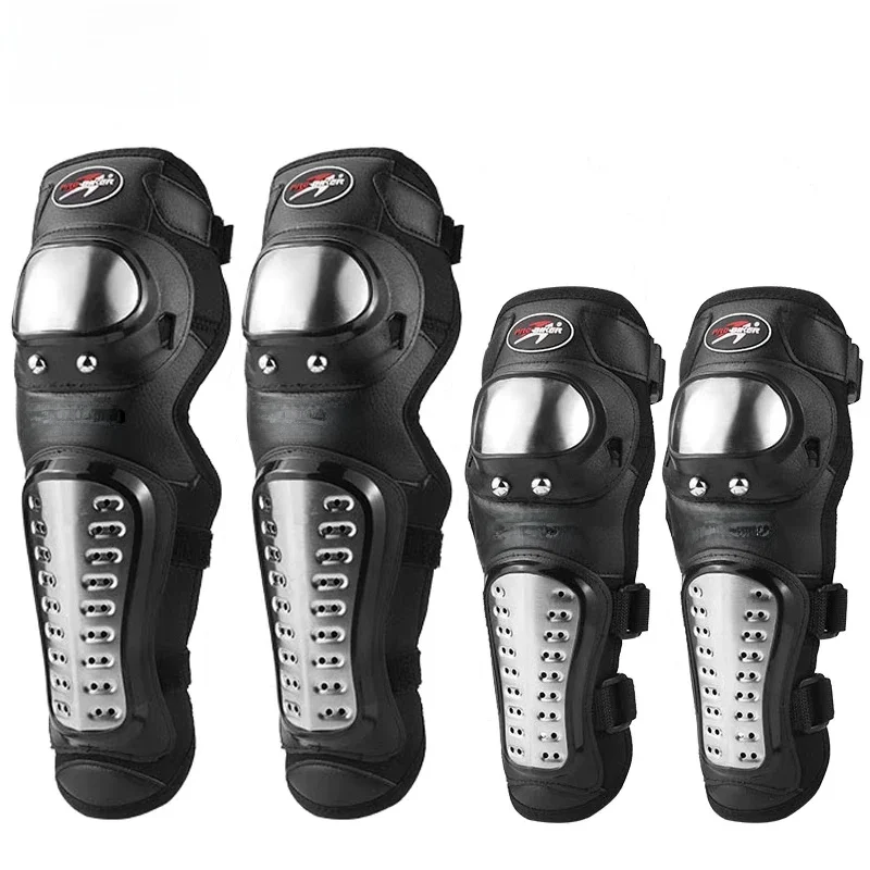 Genouillères de Moto en acier inoxydable, coudières de Moto, équipement de protection pour course de Motocross, Kit de protection
