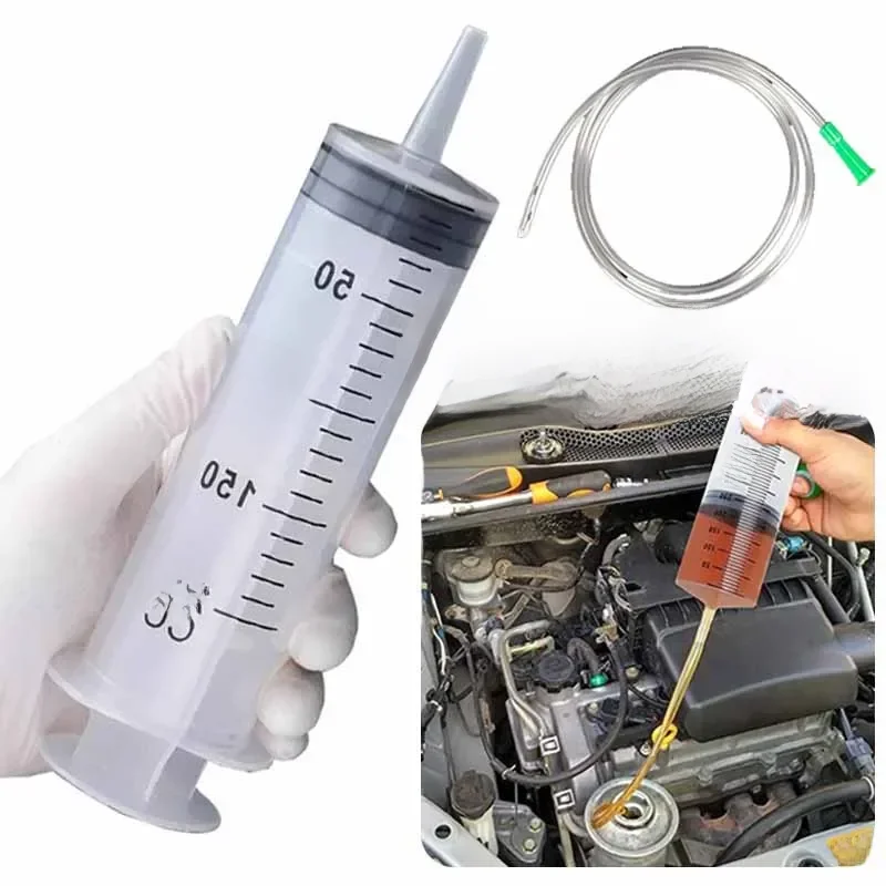 Seringue de grande capacité sous vide 100/200/300/500ml, pompe à huile réutilisable avec tuyau de 1m, pompe doseuse d'alimentation nutritionnelle pour animaux de compagnie