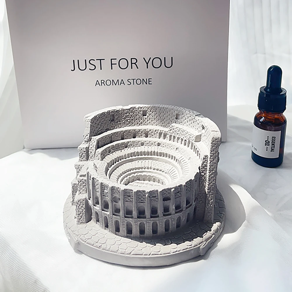 Beast Arena Fragrance Stone Ornament Mold, Home Bedroom Fragrance Decoration Mold, Silicone Mold for Gypsum, Cement,Jesmonite