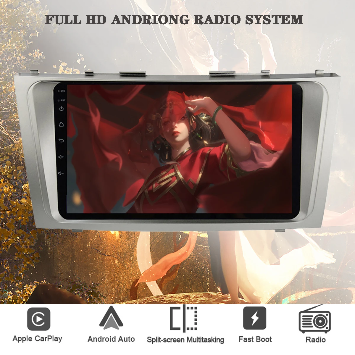 

For Toyota Camry 40 2006 - 2011 8Core Android 14 Car Radio Video DVD Cassette Music MP5 8G 128G Head Unit HU RDS DSP BT SWC DAB