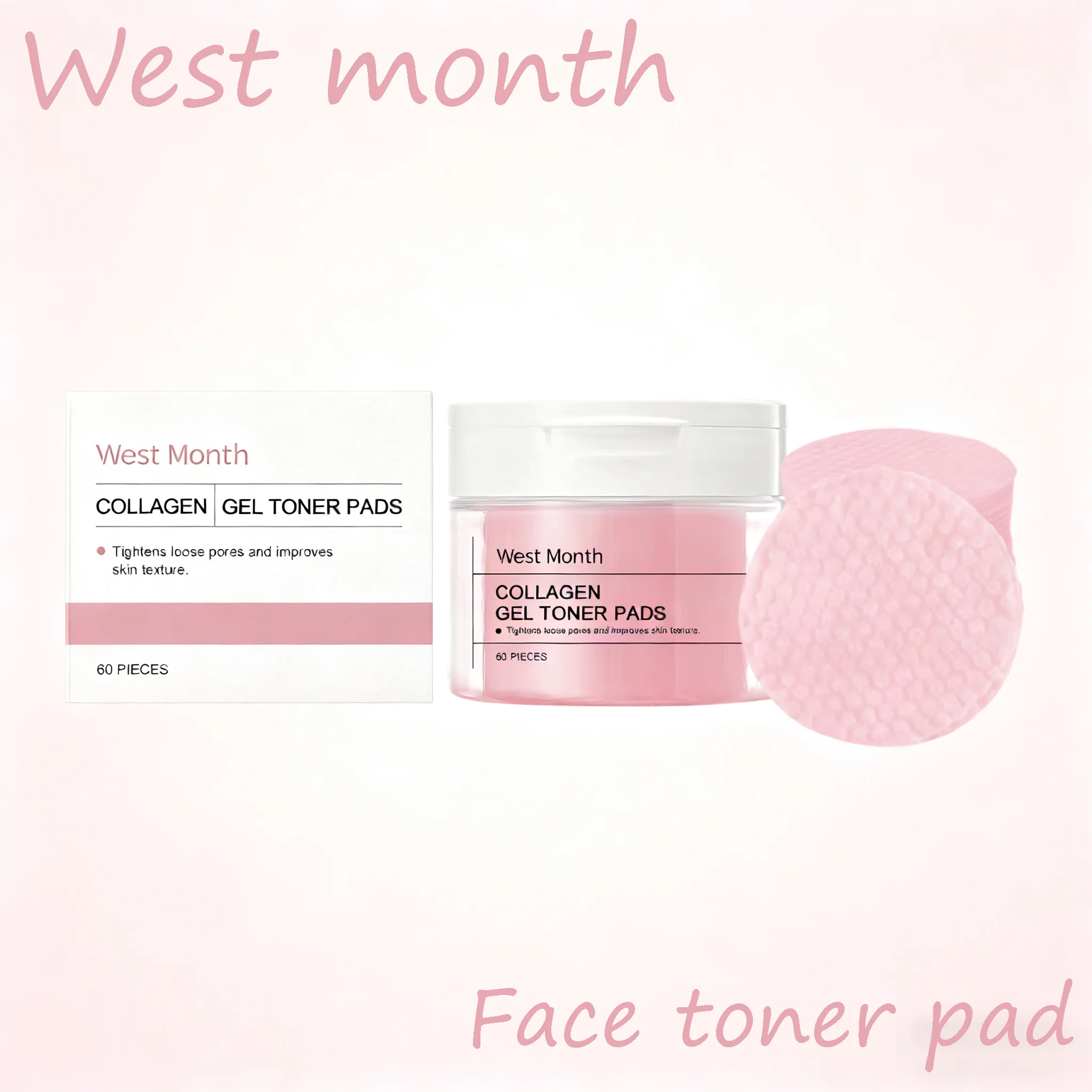 

Collagen Facial Toner Pad Hydrating Soothing Redness Enhance Skin Elasticity Repair Relief Dryness Improve Sensitive Skin Pad