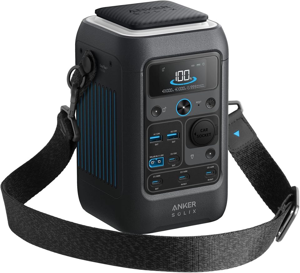 Anker SOLIX C300 DC Powerbank Powerstation 288Wh Multiple devices Battery LiFePO4 Battery 300W Solar Generator Camping Outdoor Travel Emergency