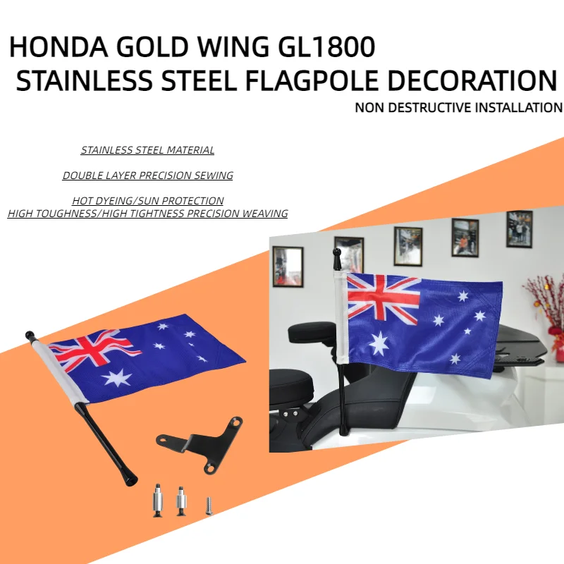 PANICAL - Gold Wing GL1800 Tour Flagpole Motorcycle Flag Group For Honda Motorcycle Australia Flagpole motocross  Flagpole 2021+