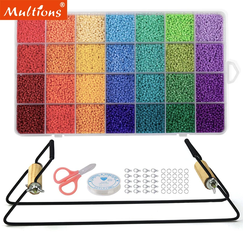 

DIY Handmade Weaving Beading Loom for Jewelry Bracelets Necklaces Make Wood Handle Knitting Machine Craft Knitting Tools