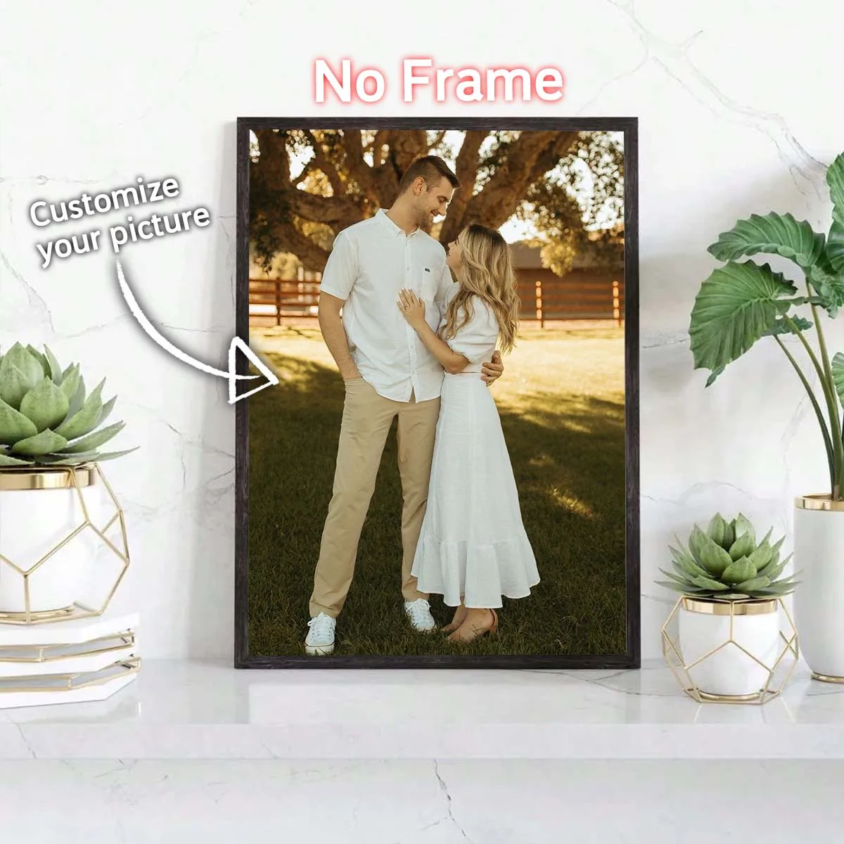 Custom Print Canvas Painting From Your Photos Wedding Birthday Poster Wall Art Decoration Pets Family Landscape Picture Decor