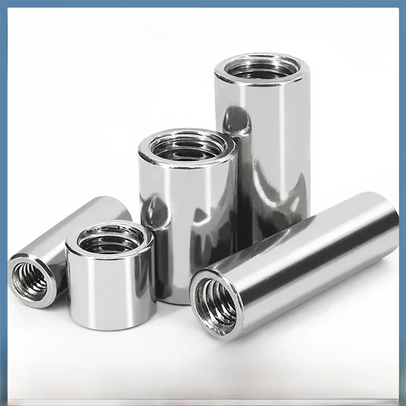 2-10 pièces M3 M4 M5 M6 M8 M10 304 Extension en acier inoxydable épaissir rond couplage écrou connecteur Joint manchon écrou