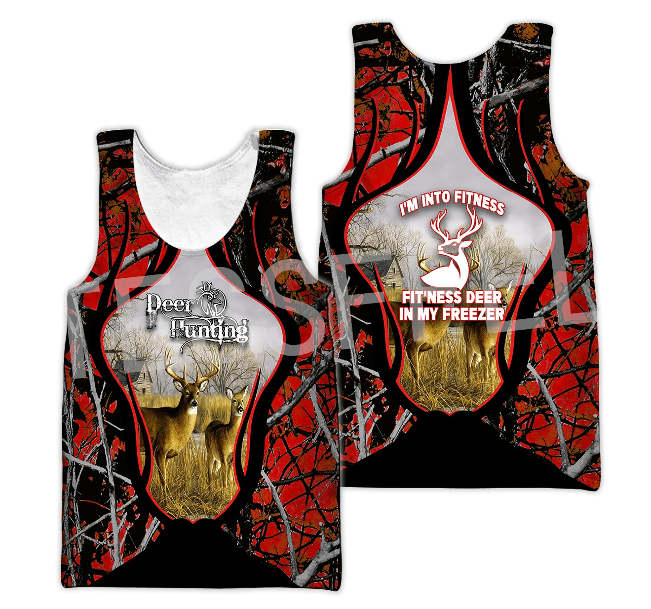 Custom Name Deer Hunting Animal Bow Hunter Camo Cosplay Tattoo Retro 3DPrint Summer Harajuku Vest Casual Sleeveless Tank Top XA5