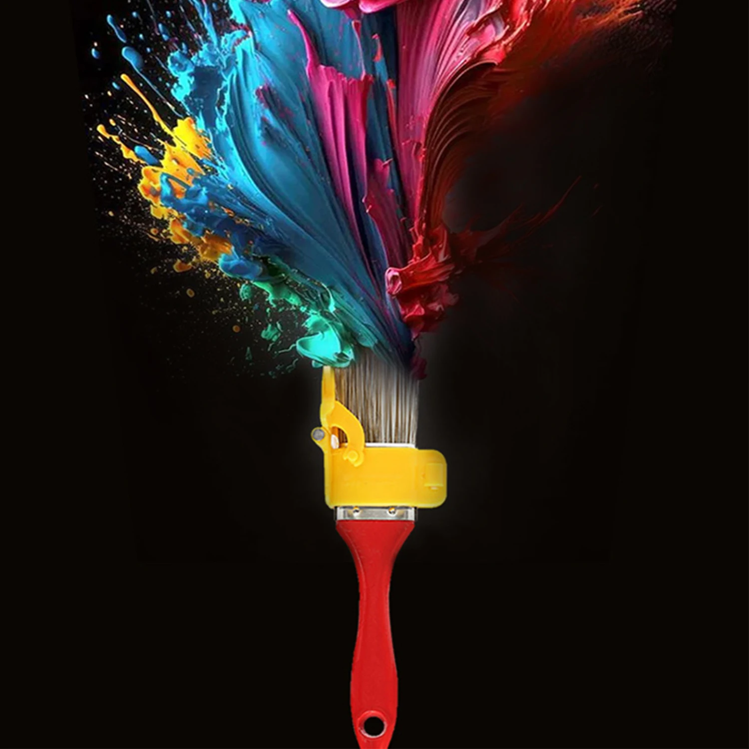 

Кисть для окантовки с разделением цветов, портативная прочная легкая щетка для чистки краев рамы, стены, потолка, инструмент для отделки ручки