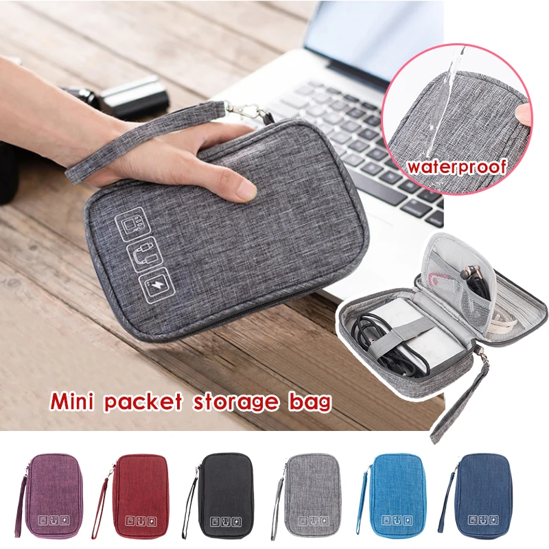 Earphone storage bag, data cable storage bag, mini technology tool, portable bag, charger, USB flash drive, zipper bag