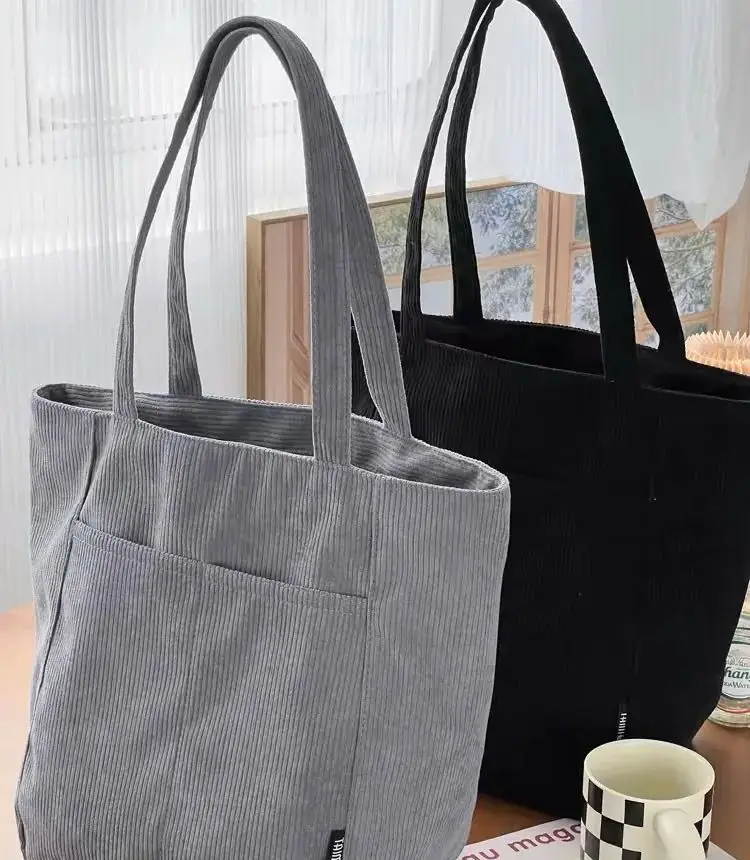 

Corduroy Tote Beach Bag-Corduroy Everyday Tote-Corduroy Casual Tote-Corduroy Tote Carryall-Corduroy Tote Shopper Bag