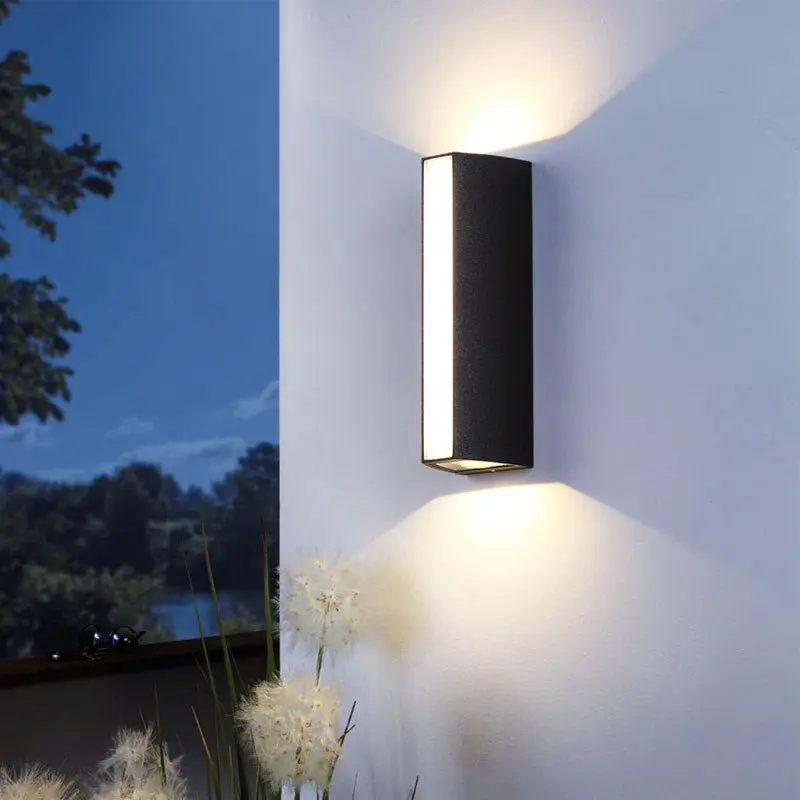 

Modern Black Outdoor Waterproof Aluminum LED Wall Lamps For Porch Garden Entrance Decoration Stylish Wall Sconce