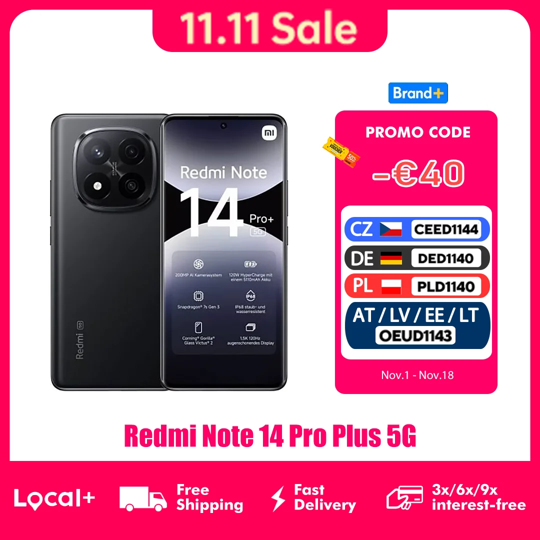 Xiaomi Morado Redmi Note 14 Pro+ Note 14 Pro Plus 5G Nfc, Teléfono Móvil Con 8 Gb De Ram, 256 Gb De Almacenamiento, Pantalla Amoled Crystalres De 6,67 Pulgadas, Cámara De 200 Mp Con Estabilización Óptica De - Imagen 6