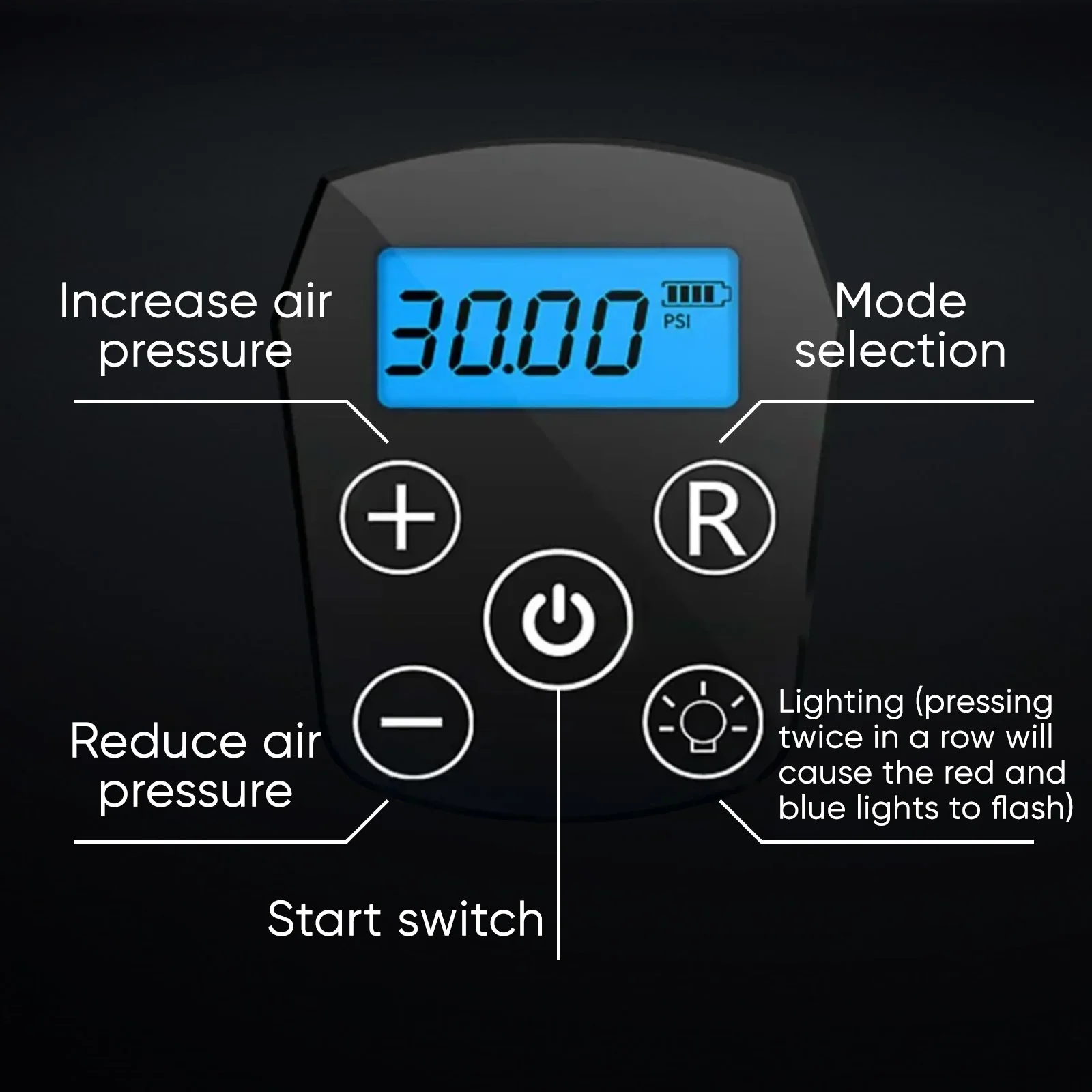 مضخة هواء كهربائية لاسلكية قابلة لإعادة الشحن لإطارات السيارة منفاخ تلقائي محمول ضاغط هواء منزلي لبطارية ماكيتا 18 فولت #6